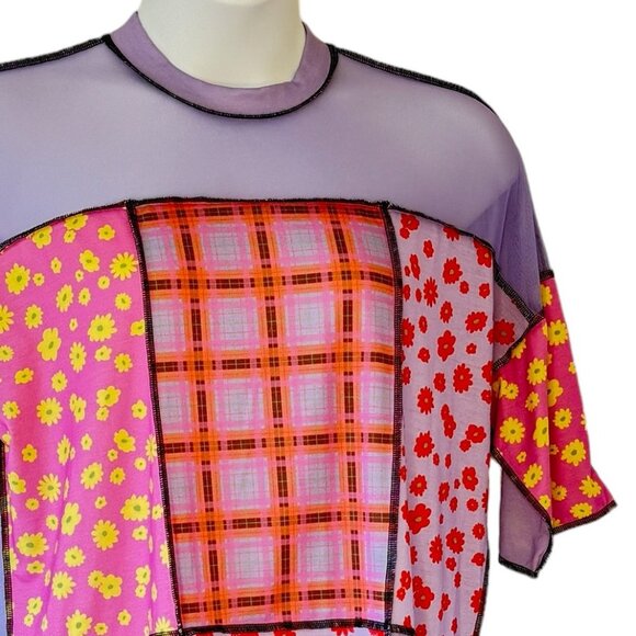 Free People The Ragged Priest Bug Dress Mini Patchwork OVERSIZED  Size Small - Picture 3 of 8